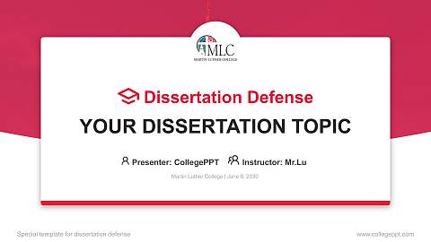 Martin Luther College Graduation Thesis Defense PPT Template
