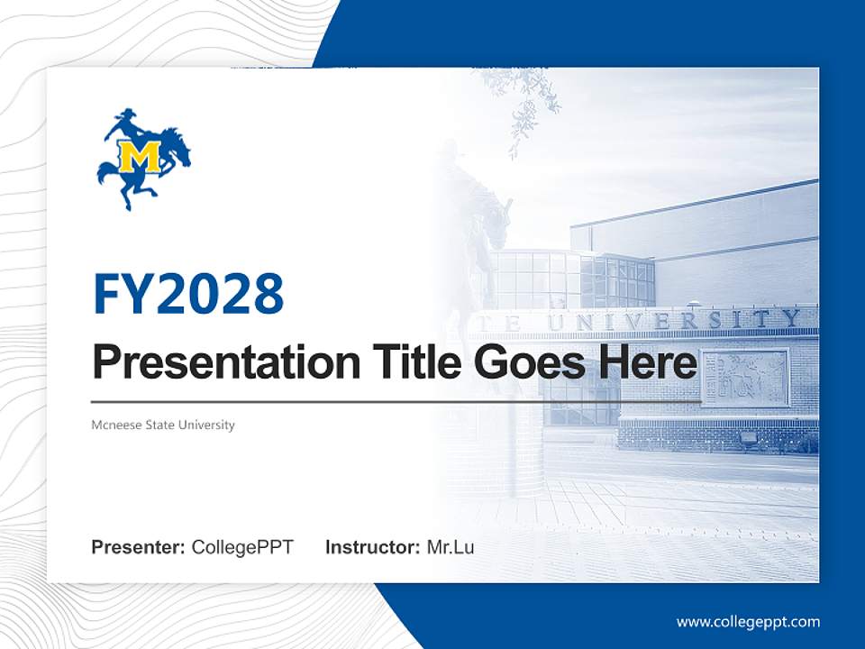 Mcneese State University Academic Presentation/Research Findings Report PPT Template4:3 ratio PPT effect preview image5