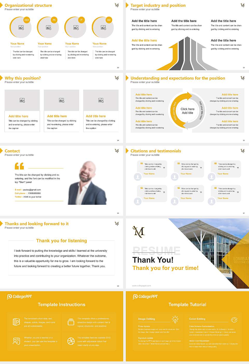 Millersville University of Pennsylvania Resume PPT Template16:9 ratio PPT effect preview image4