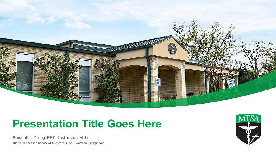 Middle Tennessee School of Anesthesia Inc Course/Courseware Creation PPT Template16:9 ratio PPT effect preview image