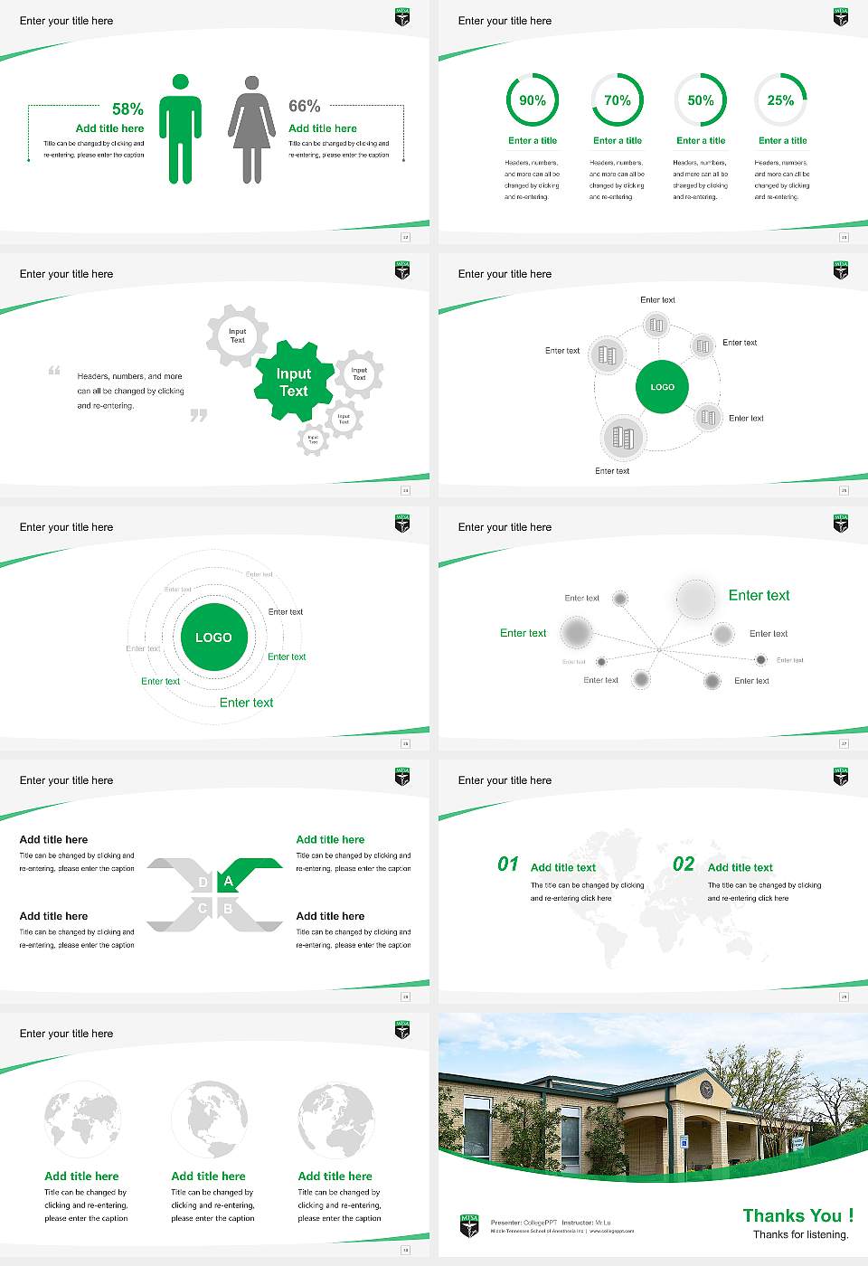 Middle Tennessee School of Anesthesia Inc Course/Courseware Creation PPT Template16:9 ratio PPT effect preview image4