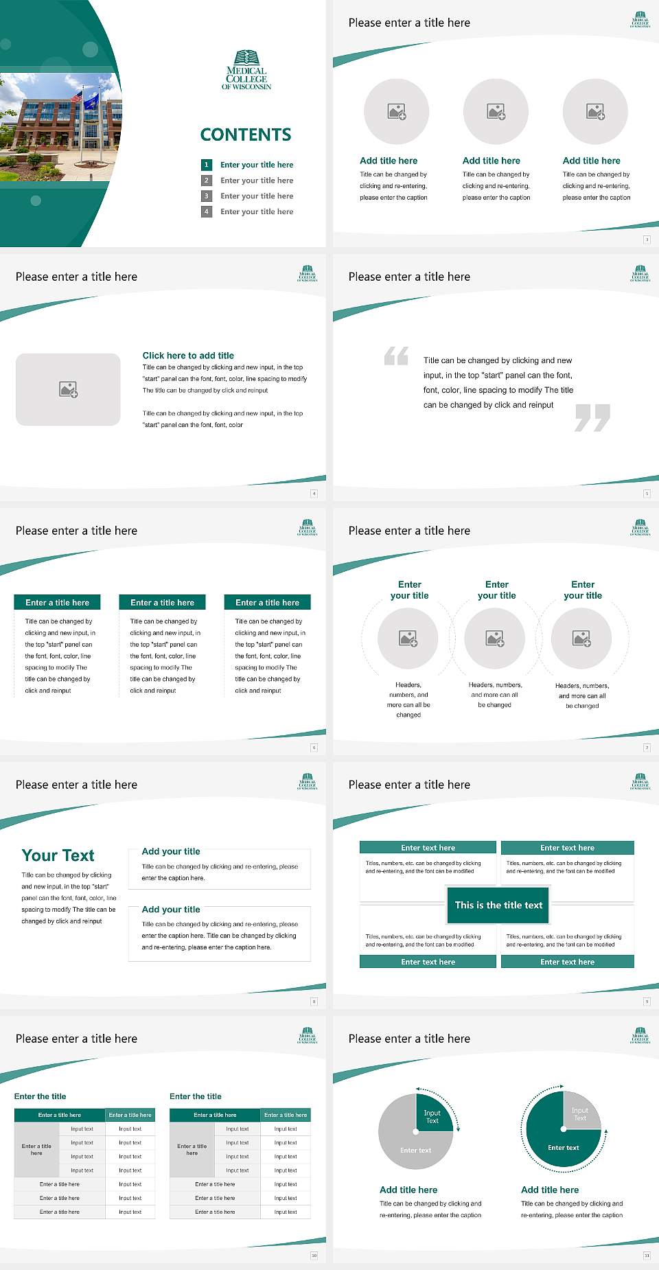 Medical College of Wisconsin Course/Courseware Creation PPT Template4:3 ratio PPT effect preview image2