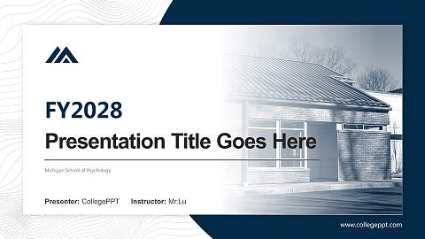 Michigan School of Psychology Academic Presentation/Research Findings Report PPT Template