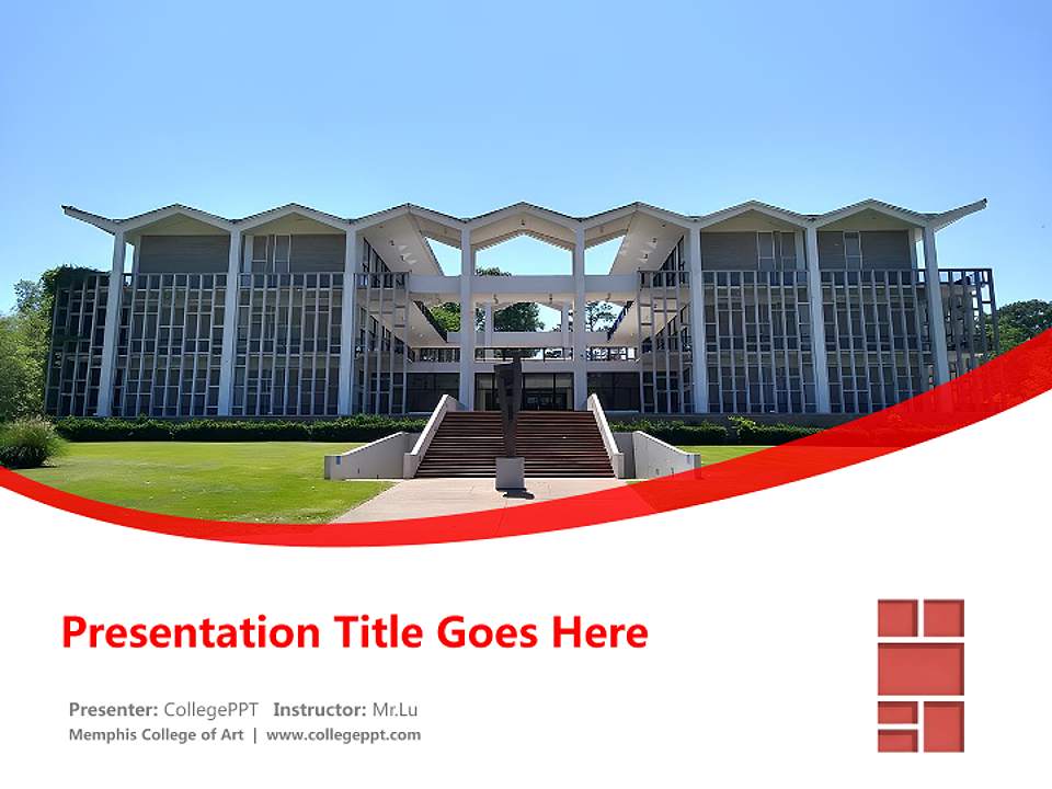 Memphis College of Art Course/Courseware Creation PPT Template4:3 ratio PPT effect preview image5