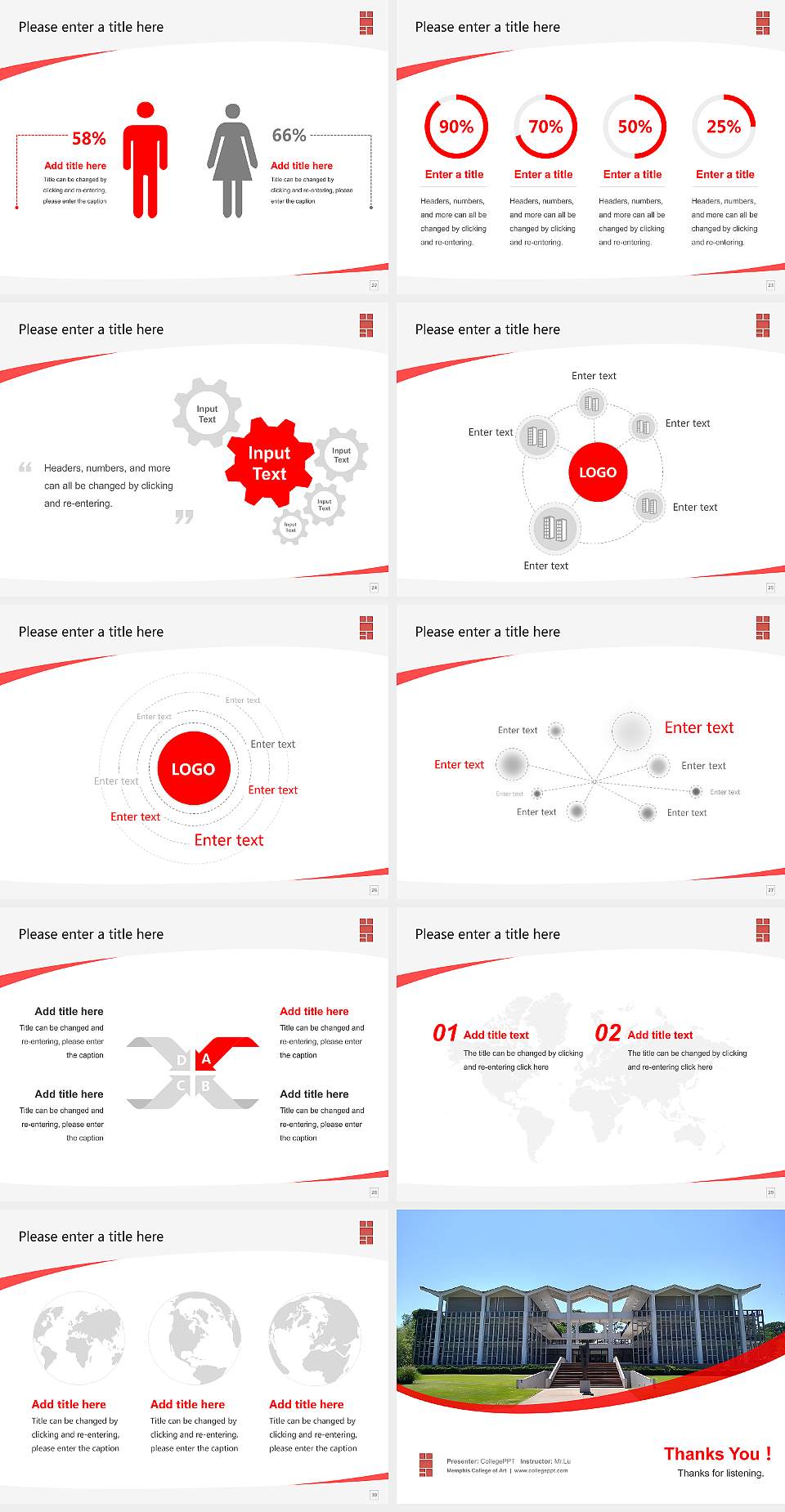 Memphis College of Art Course/Courseware Creation PPT Template4:3 ratio PPT effect preview image4