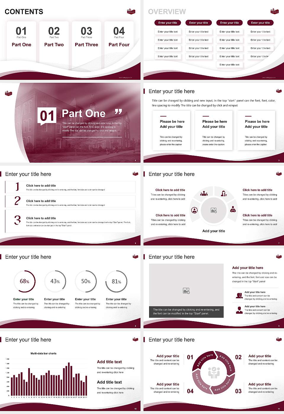 Maryville College Lecture Sharing and Networking Event PPT Template16:9 ratio PPT effect preview image2