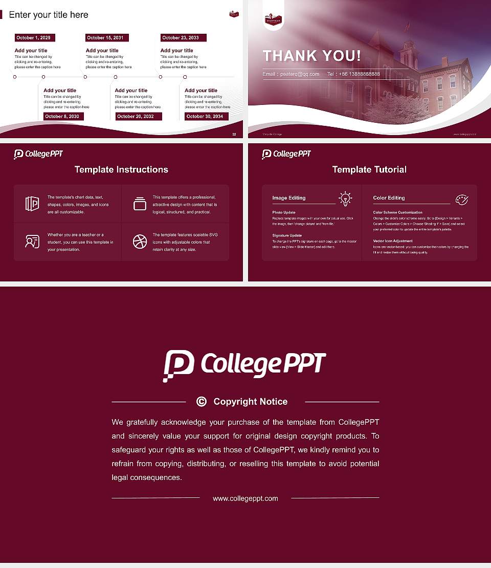 Maryville College Lecture Sharing and Networking Event PPT Template16:9 ratio PPT effect preview image4