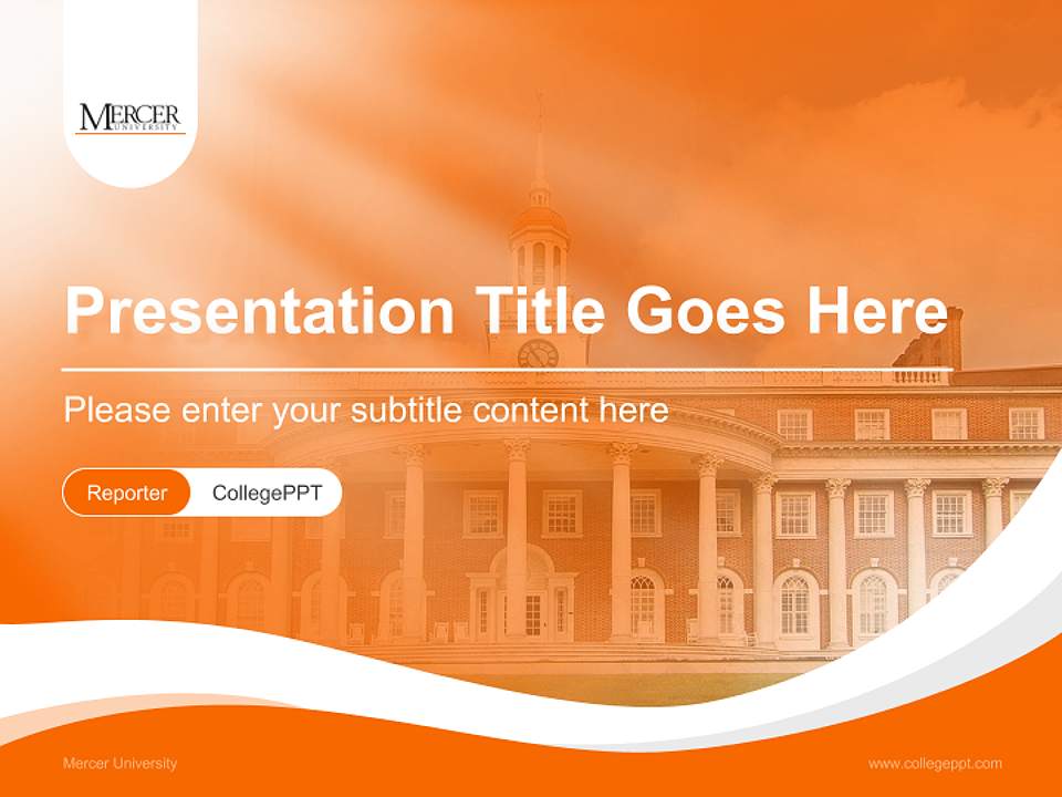 Mercer University Lecture Sharing and Networking Event PPT Template4:3 ratio PPT effect preview image4