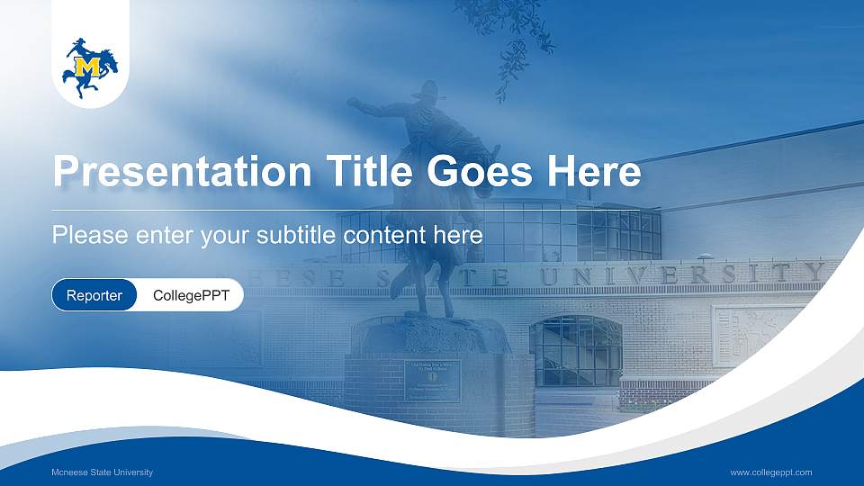 Mcneese State University Lecture Sharing and Networking Event PPT Template16:9 ratio PPT effect preview image