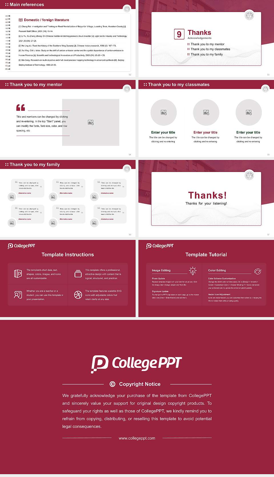 Mcphs University Graduation Thesis Defense PPT Template16:9 ratio PPT effect preview image7