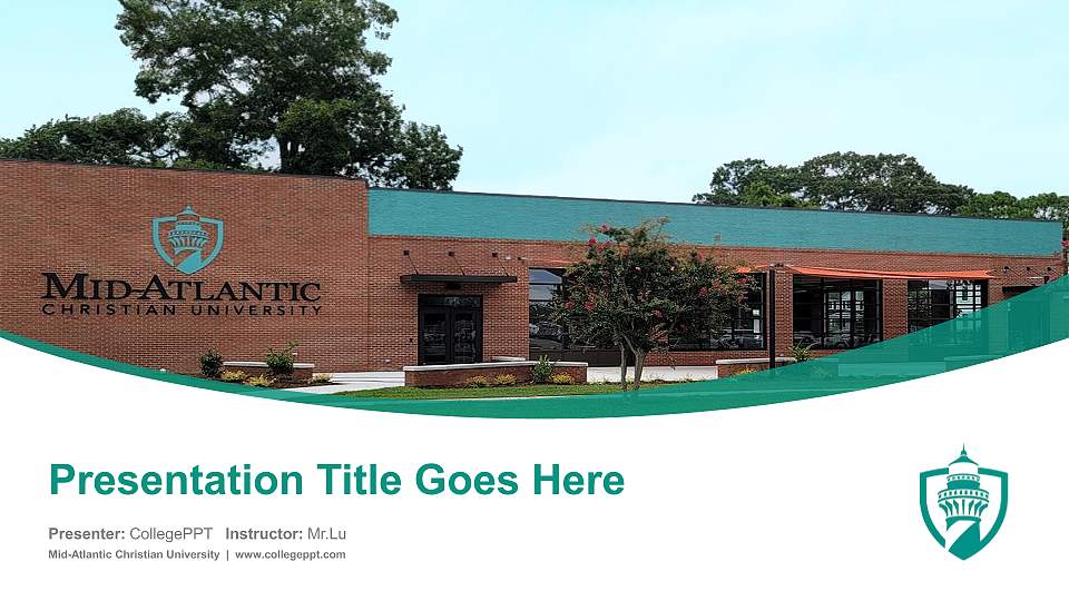 Mid-Atlantic Christian University Course/Courseware Creation PPT Template16:9 ratio PPT effect preview image