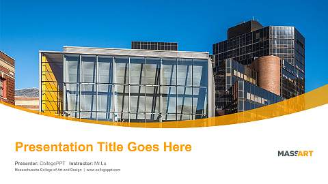 Massachusetts College of Art and Design Course/Courseware Creation PPT Template