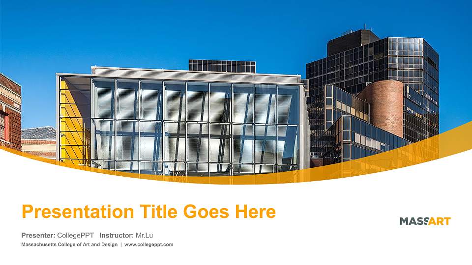 Massachusetts College of Art and Design Course/Courseware Creation PPT Template16:9 ratio PPT effect preview image