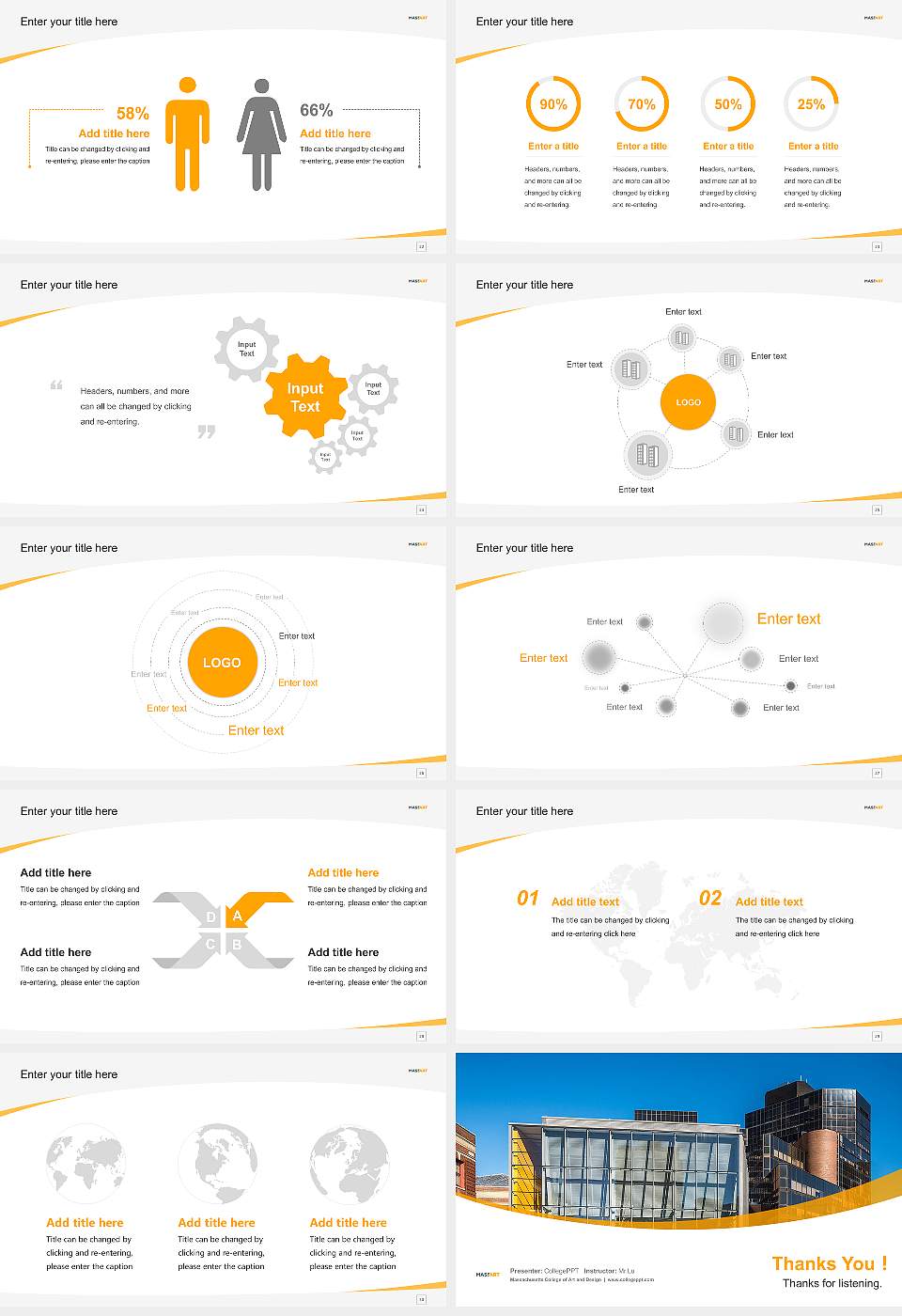 Massachusetts College of Art and Design Course/Courseware Creation PPT Template16:9 ratio PPT effect preview image4