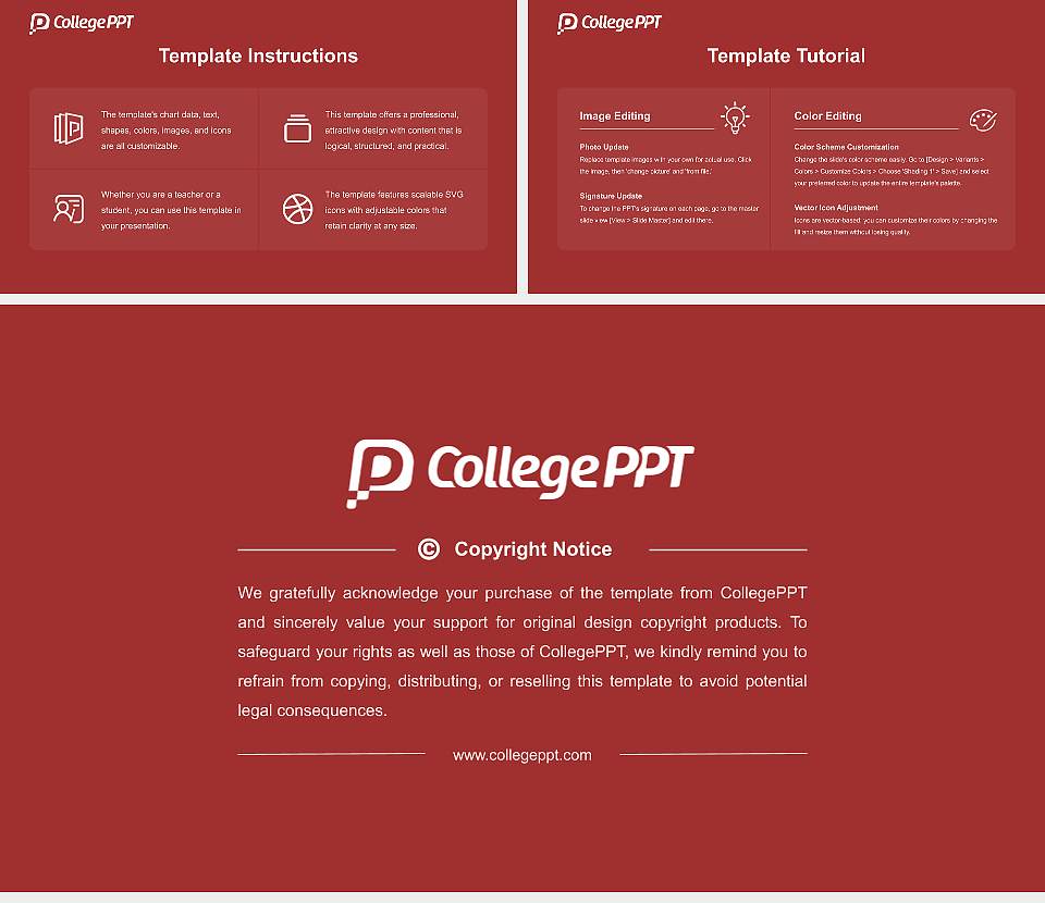 Mid-South Christian College Course/Courseware Creation PPT Template16:9 ratio PPT effect preview image5
