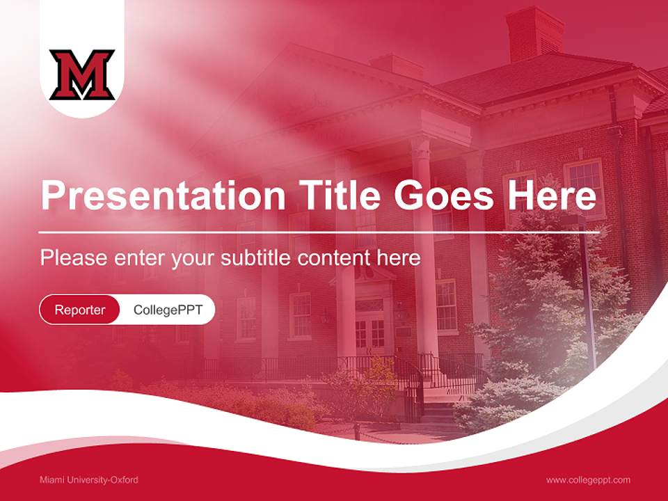 Miami University-Oxford Lecture Sharing and Networking Event PPT Template4:3 ratio PPT effect preview image4