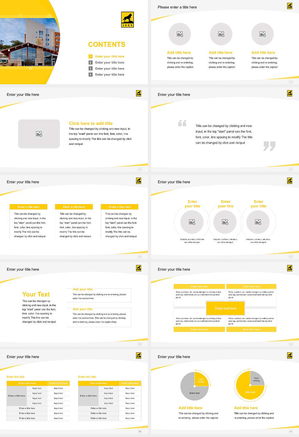 Michigan Technological University Course/Courseware Creation PPT Template16:9 ratio PPT effect preview image2