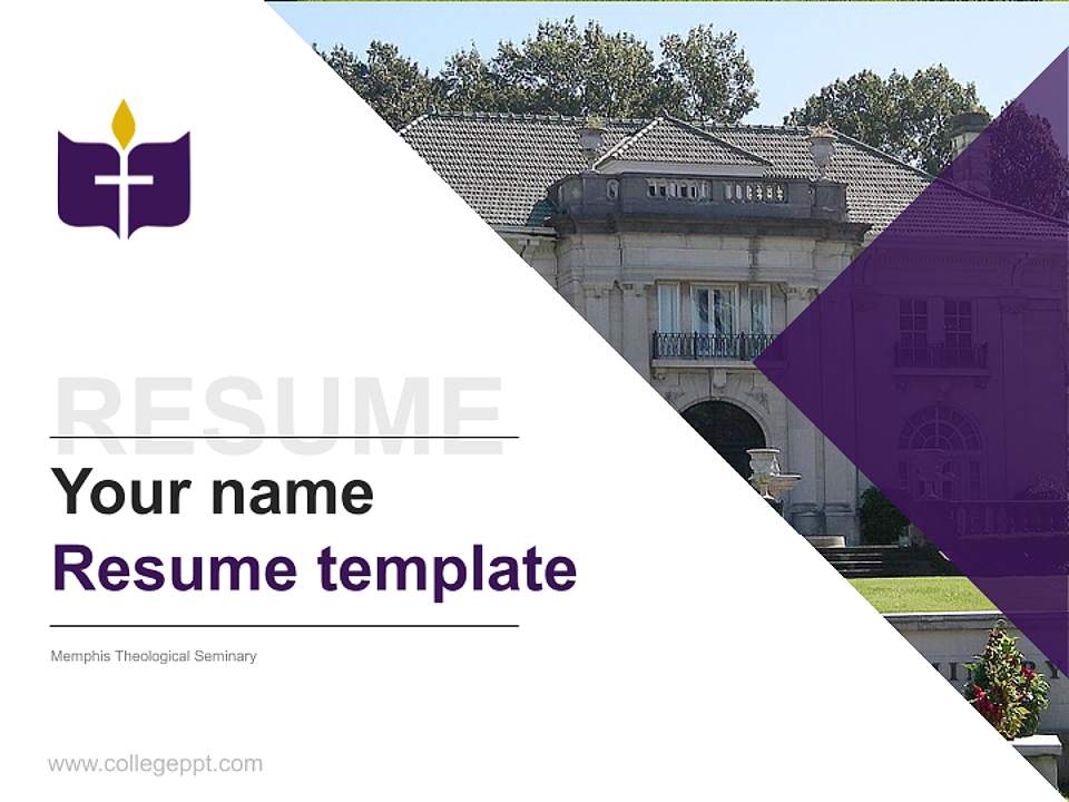 Memphis Theological Seminary Resume PPT Template4:3 ratio PPT effect preview image5