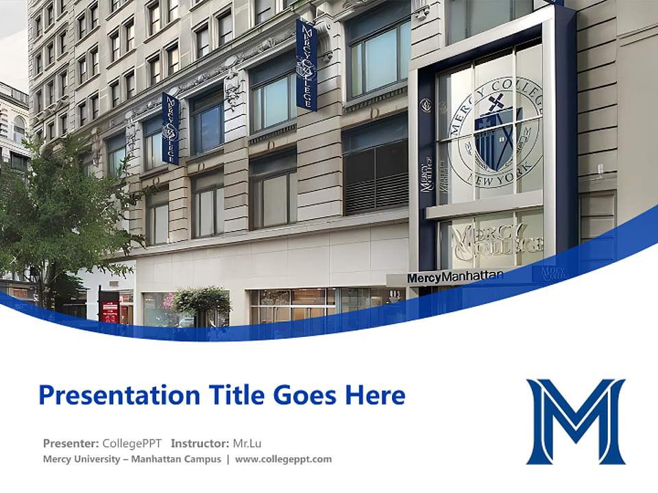 Mercy University – Manhattan Campus Course/Courseware Creation PPT Template4:3 ratio PPT effect preview image5