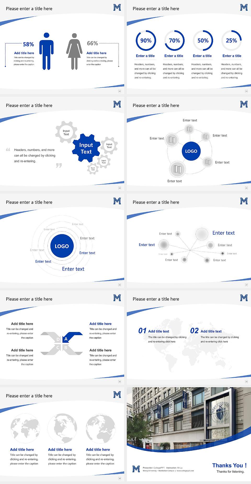 Mercy University – Manhattan Campus Course/Courseware Creation PPT Template4:3 ratio PPT effect preview image4