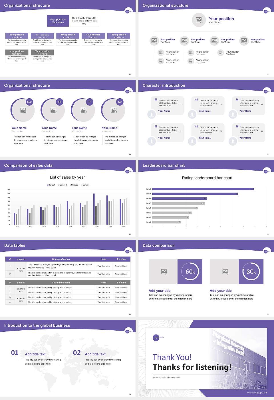 Maryland University of Integrative Health Academic Presentation/Research Findings Report PPT Template16:9 ratio PPT effect preview image4