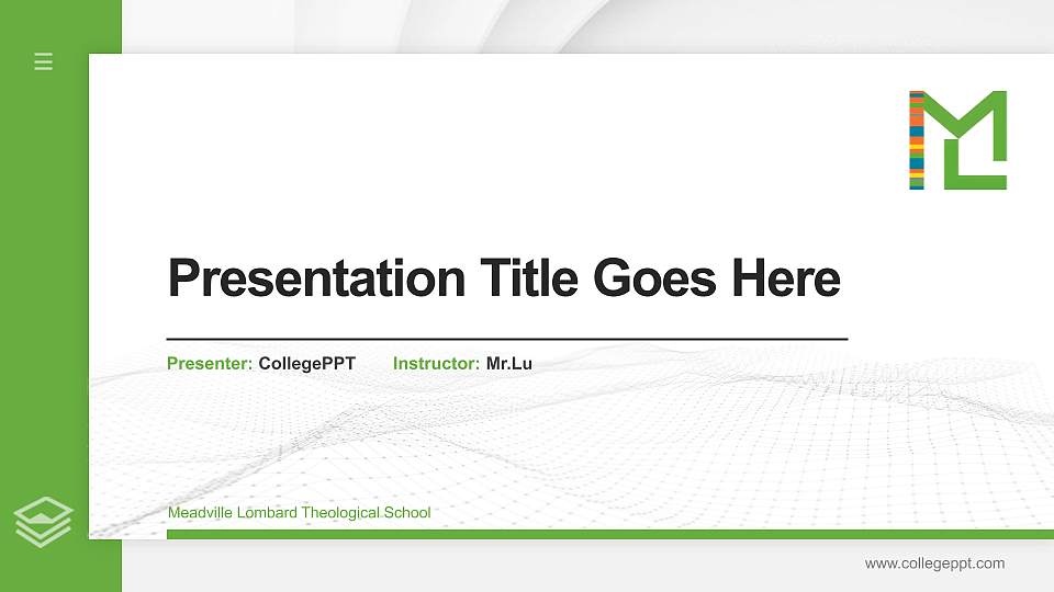 Meadville Lombard Theological School Thesis Proposal/Graduation Defense PPT Template16:9 ratio PPT effect preview image