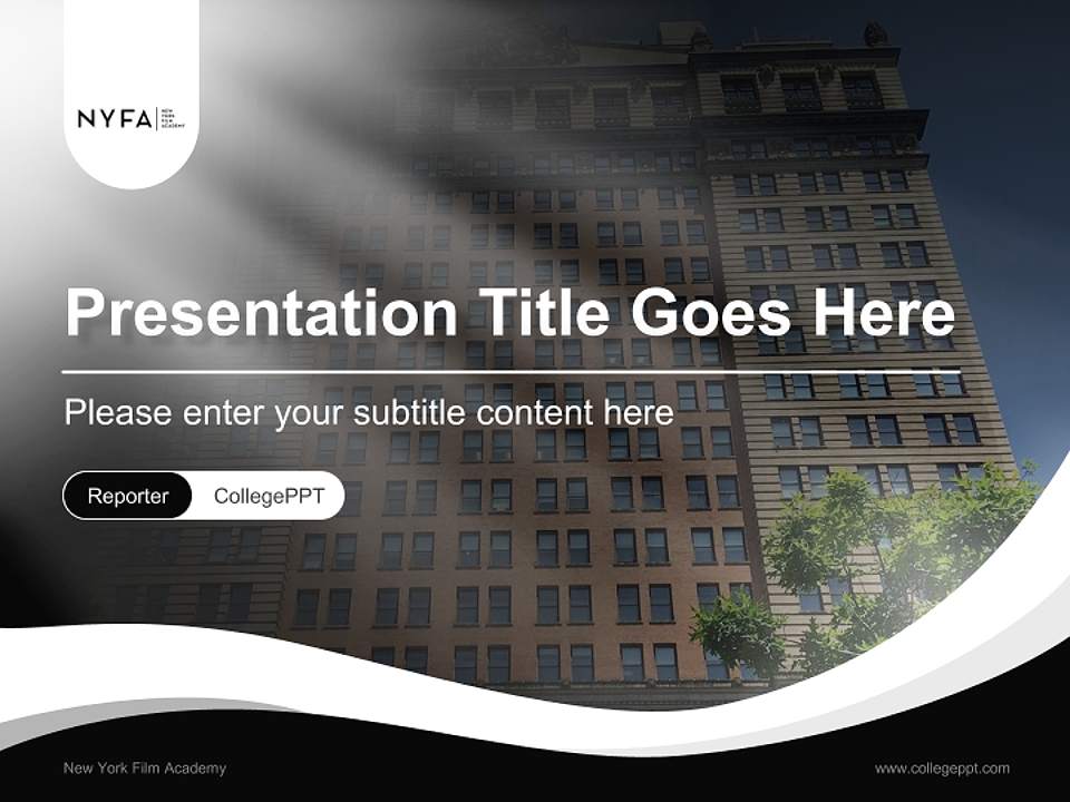 New York Film Academy Lecture Sharing and Networking Event PPT Template4:3 ratio PPT effect preview image4