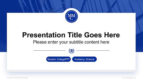 Marymount Manhattan College National Scholarship Defense PPT Template