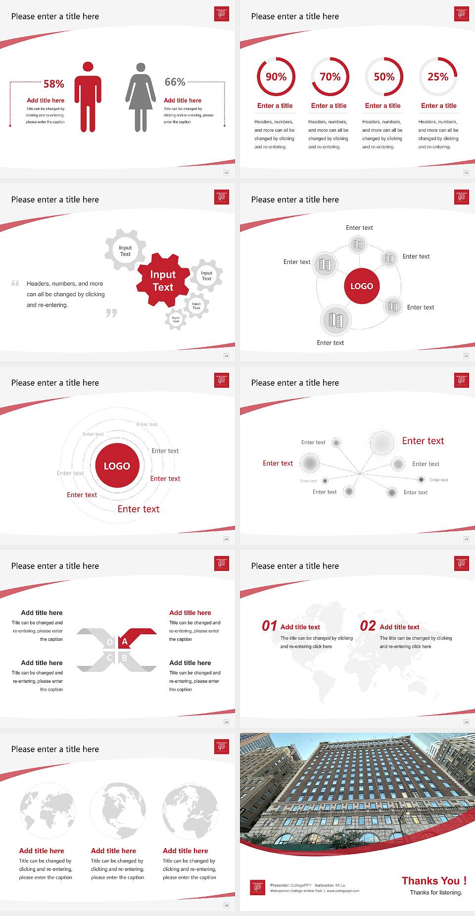 Metropolitan College of New York Course/Courseware Creation PPT Template4:3 ratio PPT effect preview image4