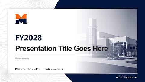 Midland University Academic Presentation/Research Findings Report PPT Template