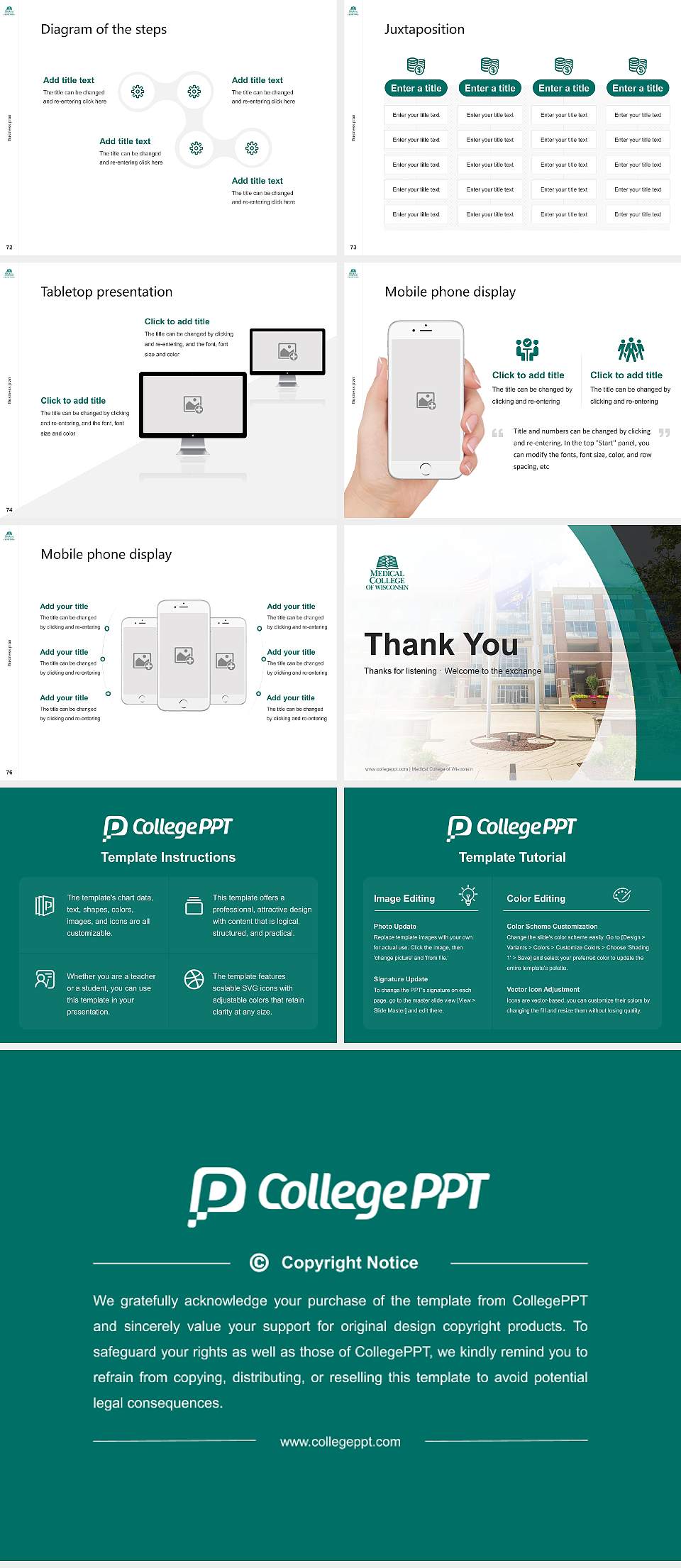 Medical College of Wisconsin Competition/Entrepreneurship Contest PPT Template4:3 ratio PPT effect preview image9