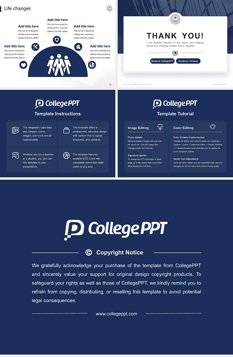 New York College of Health Professions National Scholarship Defense PPT Template4:3 ratio PPT effect preview image4