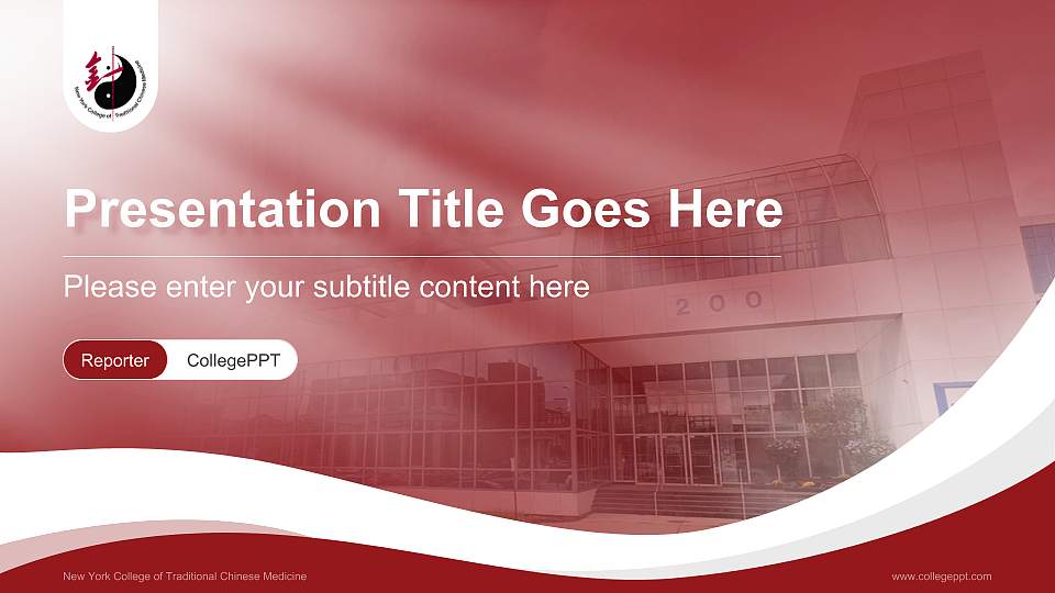 New York College of Traditional Chinese Medicine Lecture Sharing and Networking Event PPT Template16:9 ratio PPT effect preview image