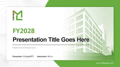 Meadville Lombard Theological School Academic Presentation/Research Findings Report PPT Template