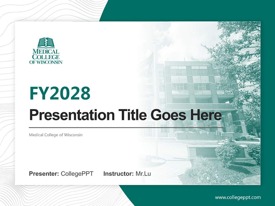 Medical College of Wisconsin Academic Presentation/Research Findings Report PPT Template4:3 ratio PPT effect preview image5