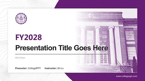 Miles College Academic Presentation/Research Findings Report PPT Template