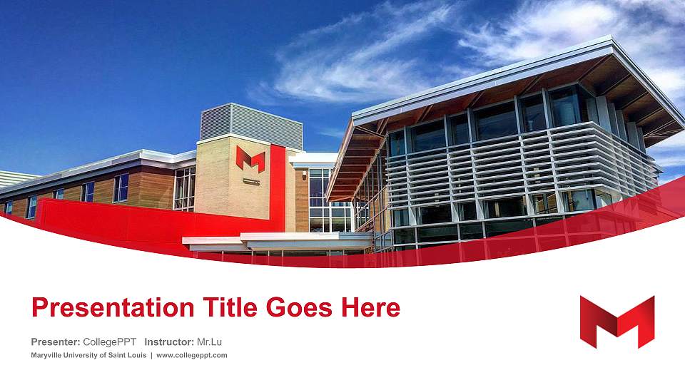 Maryville University of Saint Louis Course/Courseware Creation PPT Template16:9 ratio PPT effect preview image