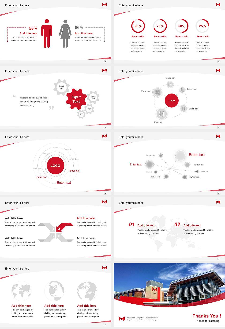 Maryville University of Saint Louis Course/Courseware Creation PPT Template16:9 ratio PPT effect preview image4