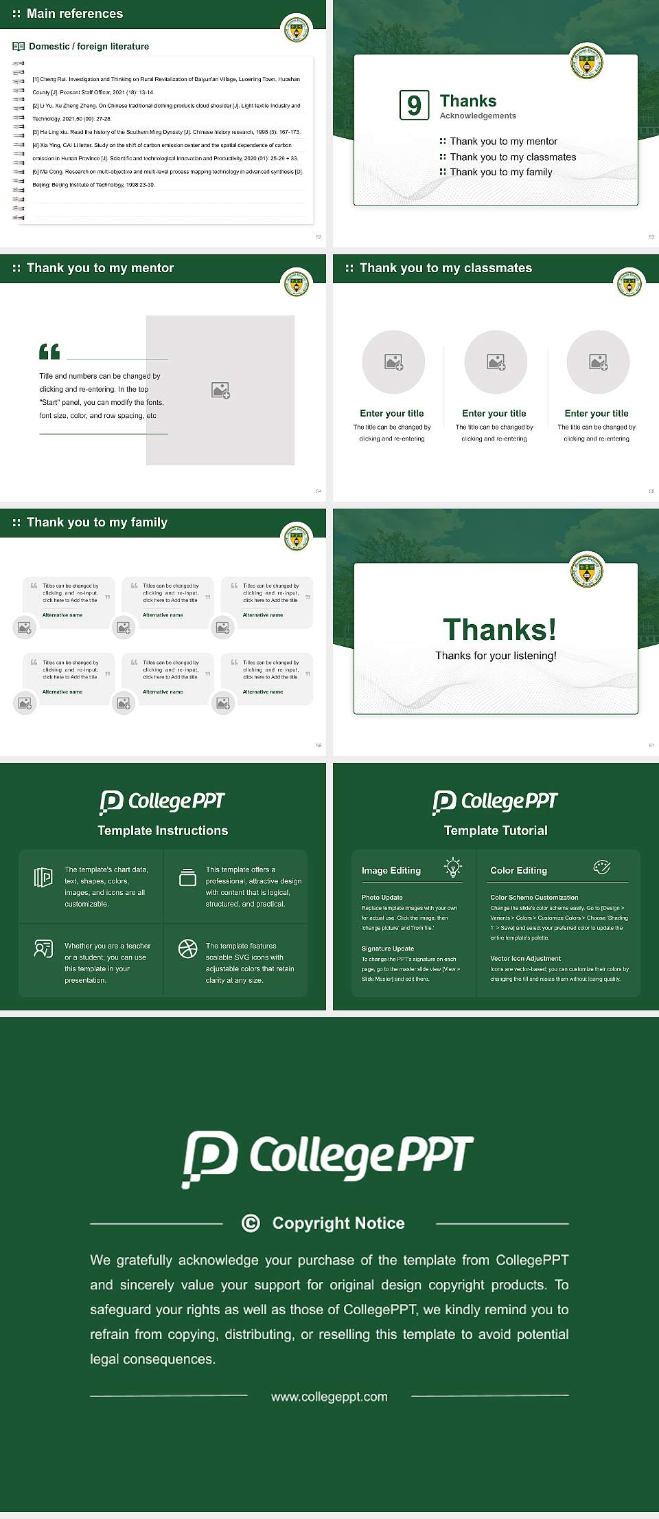 Marywood University Graduation Thesis Defense PPT Template4:3 ratio PPT effect preview image7