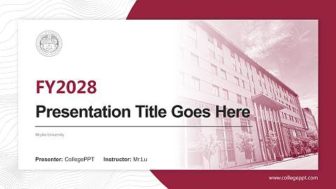 Mcphs University Academic Presentation/Research Findings Report PPT Template