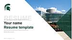 Michigan State University Resume PPT Template