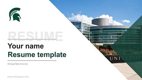 Michigan State University Resume PPT Template
