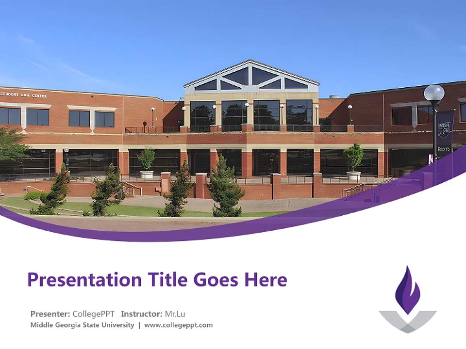 Middle Georgia State University Course/Courseware Creation PPT Template4:3 ratio PPT effect preview image5