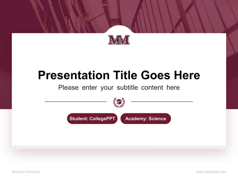 Mcmurry University National Scholarship Defense PPT Template4:3 ratio PPT effect preview image4