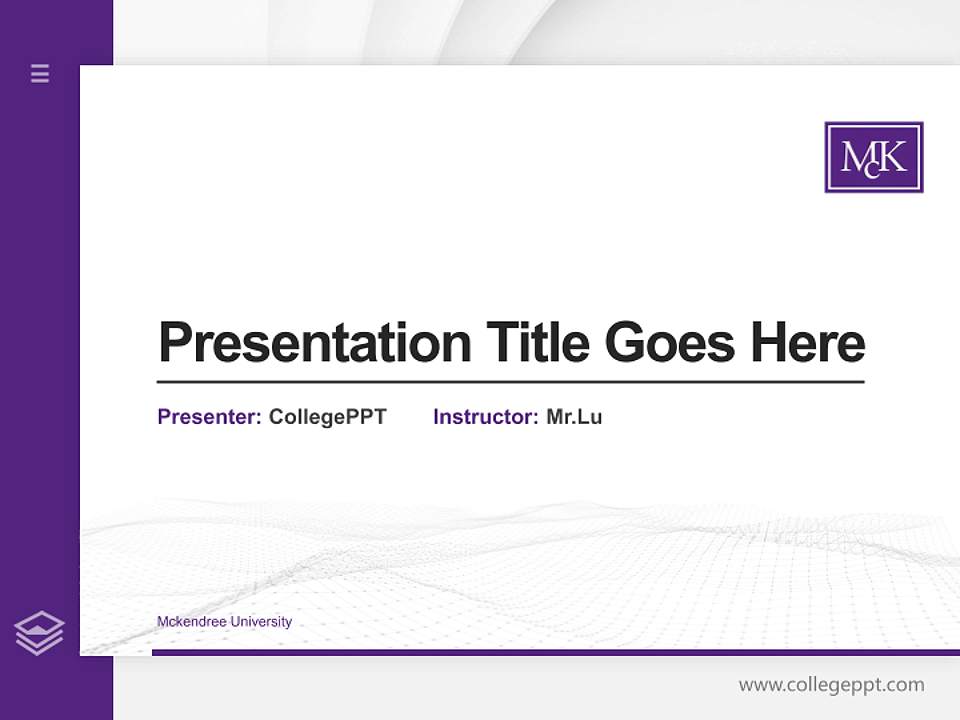 Mckendree University Thesis Proposal/Graduation Defense PPT Template4:3 ratio PPT effect preview image5