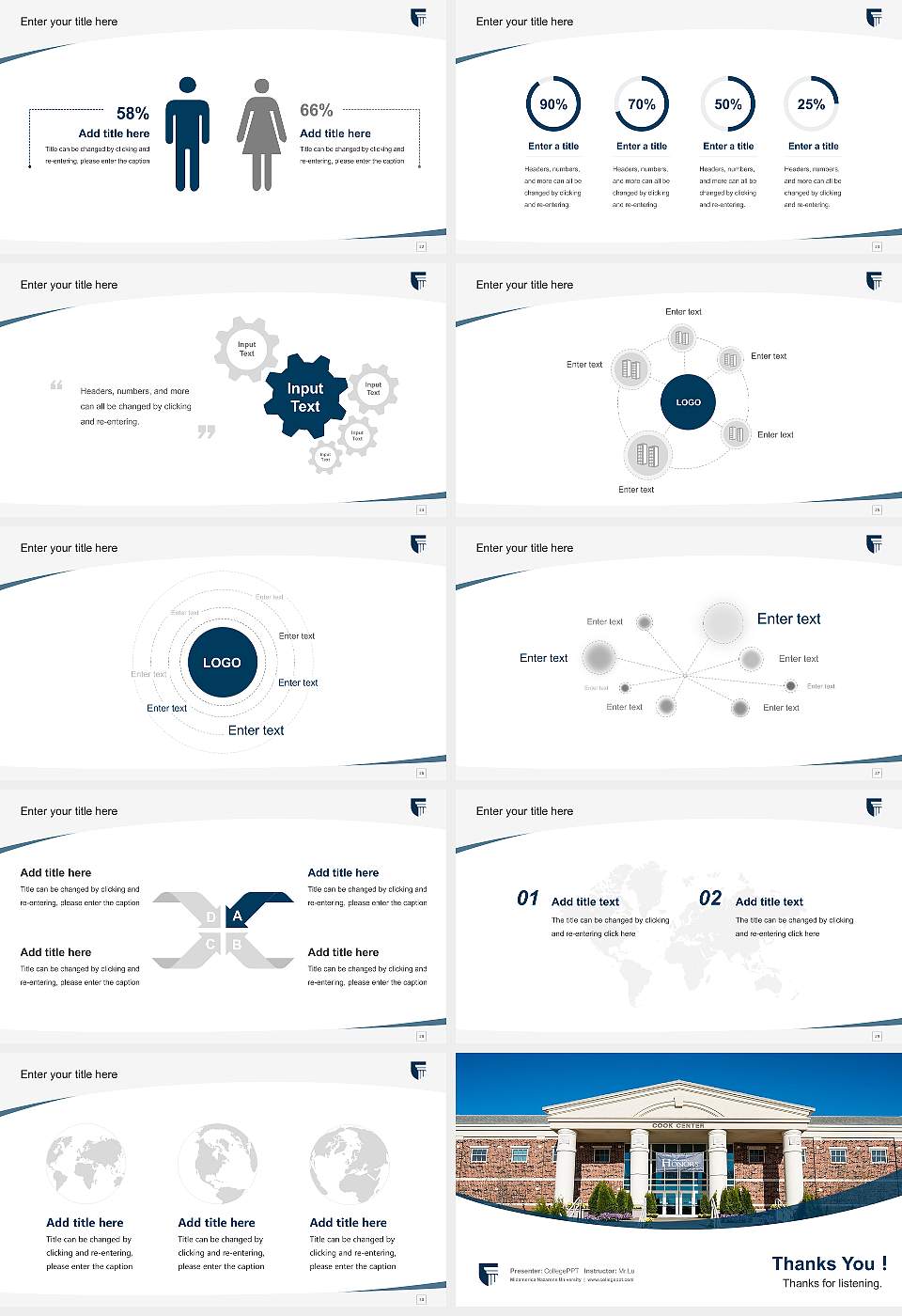 Midamerica Nazarene University Course/Courseware Creation PPT Template16:9 ratio PPT effect preview image4
