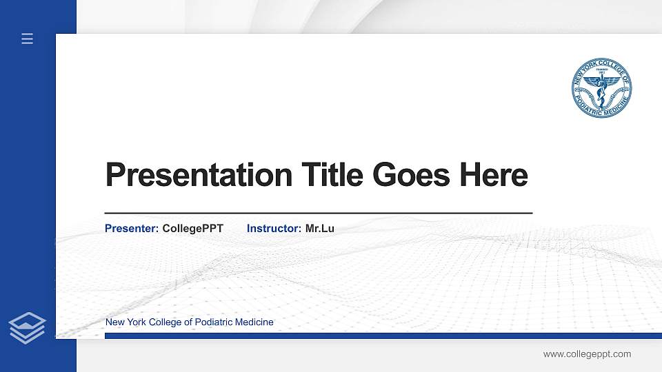 New York College of Podiatric Medicine Thesis Proposal/Graduation Defense PPT Template16:9 ratio PPT effect preview image