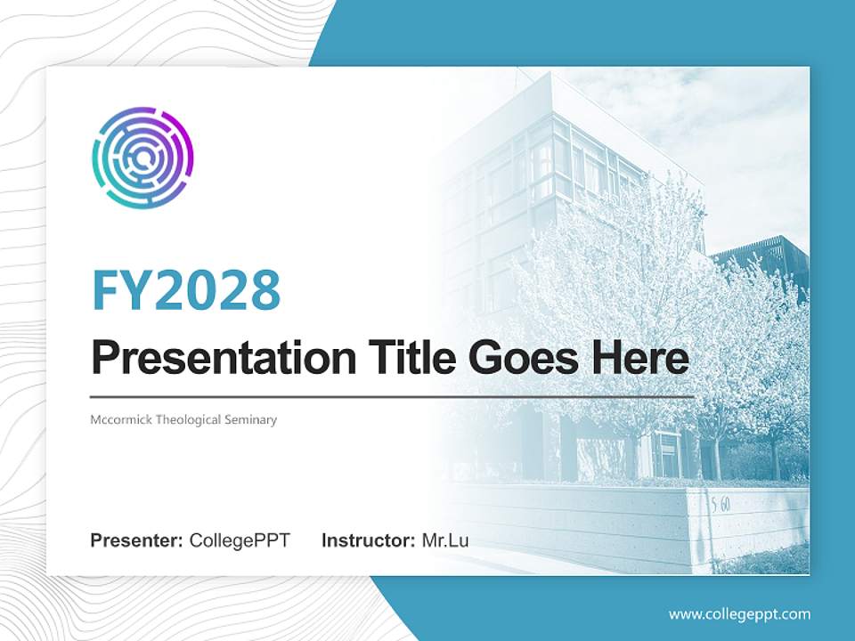 Mccormick Theological Seminary Academic Presentation/Research Findings Report PPT Template4:3 ratio PPT effect preview image5