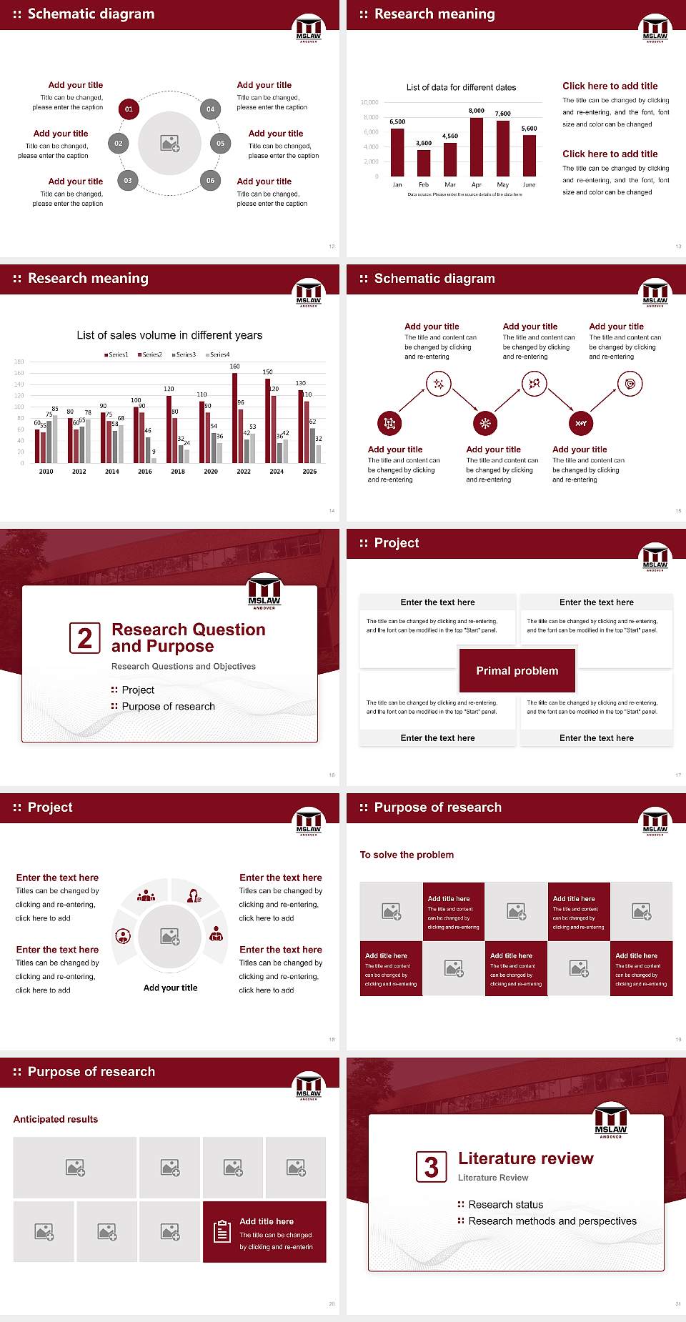 Massachusetts School of Law Graduation Thesis Defense PPT Template4:3 ratio PPT effect preview image3