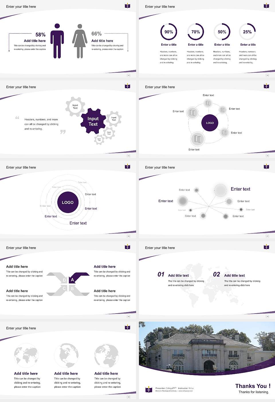 Memphis Theological Seminary Course/Courseware Creation PPT Template16:9 ratio PPT effect preview image4